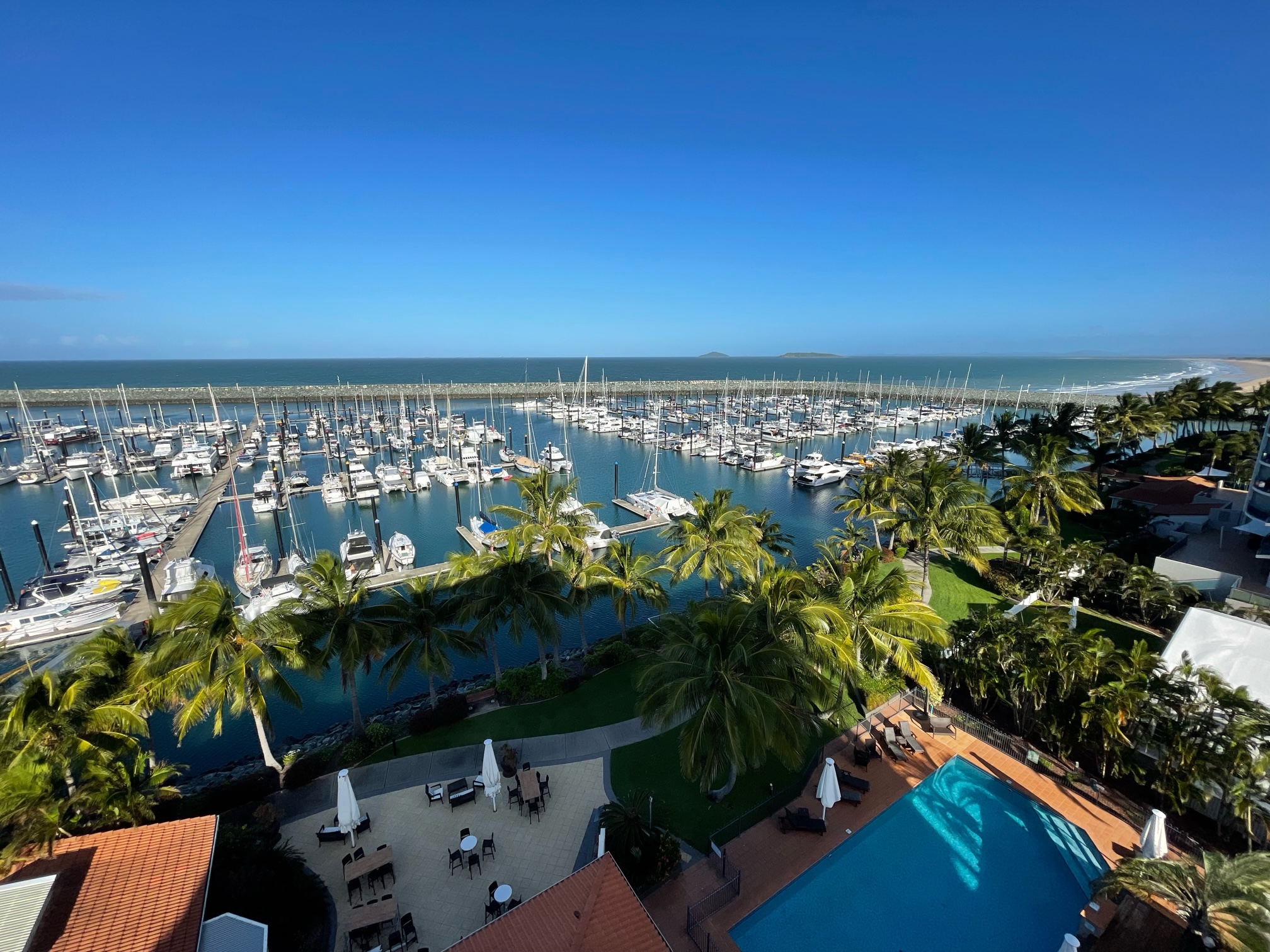 View over Mackay Marina from Mantra Mackay